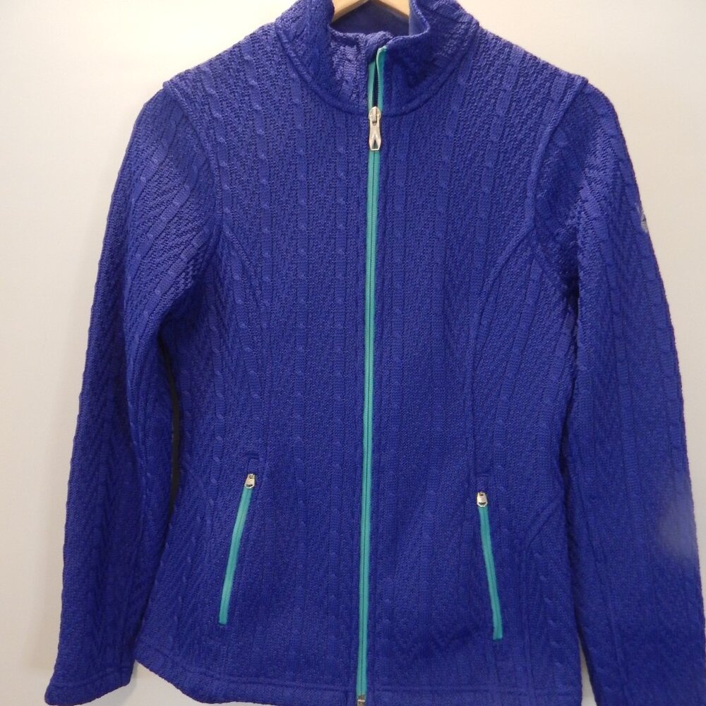 Spyder Woman Stryke Cable Knit Jacket Fleece Lined Medium